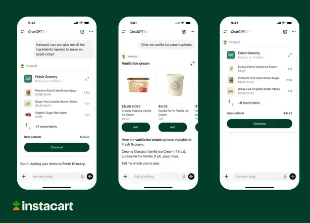 Instacart launches first instant checkout app for ChatGPT