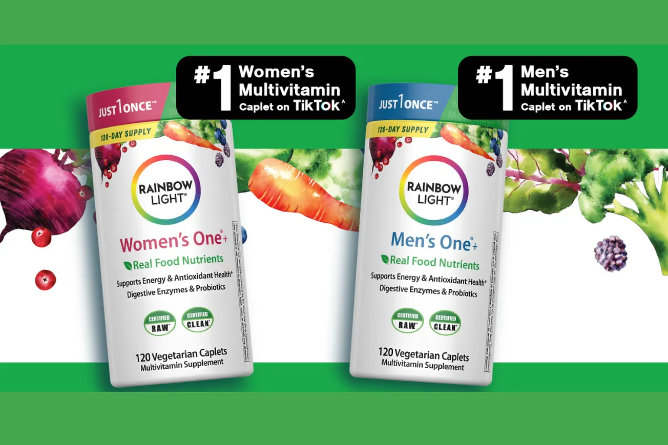 Rainbow Light® Women’s One™ and Men’s One™ are the #1 multivitamin caplets on TikTok