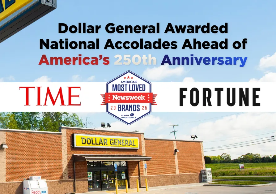 Dollar General earns national recognition ahead of America’s 250th Anniversary