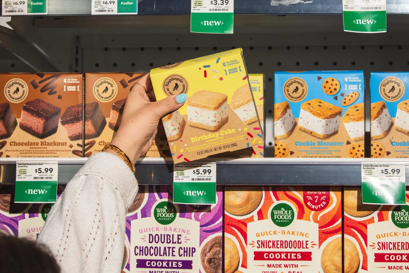 Nightingale Ice Cream Sandwiches expands in select Whole Foods Market stores, along with introduction of its new 4-pack format design