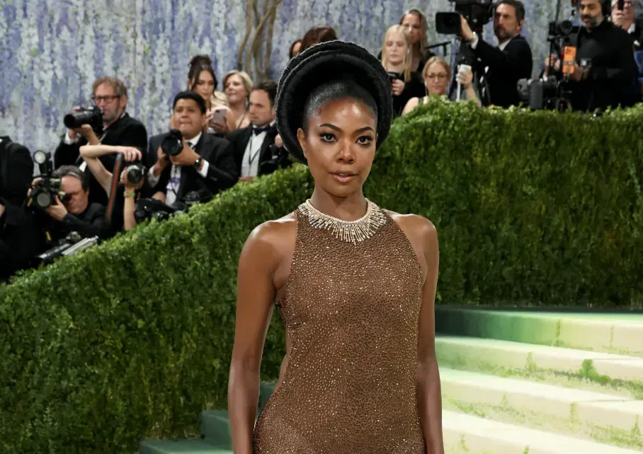 Gabrielle Union flashes drugstore lashes at the 2026 Met Gala