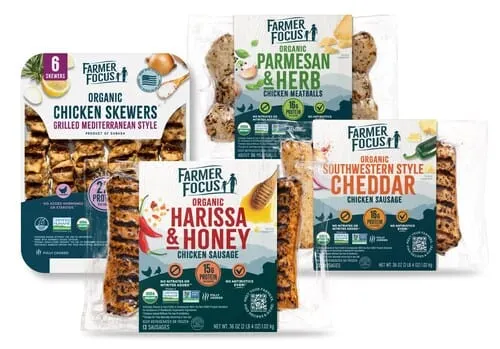 Farmer Focus expands nationally into fully cooked category with award-winning organic chicken line