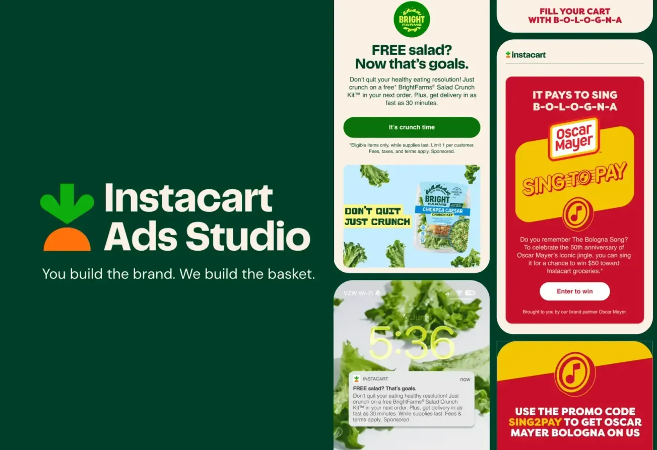 Instacart launches Ads Studio for CPG marketers