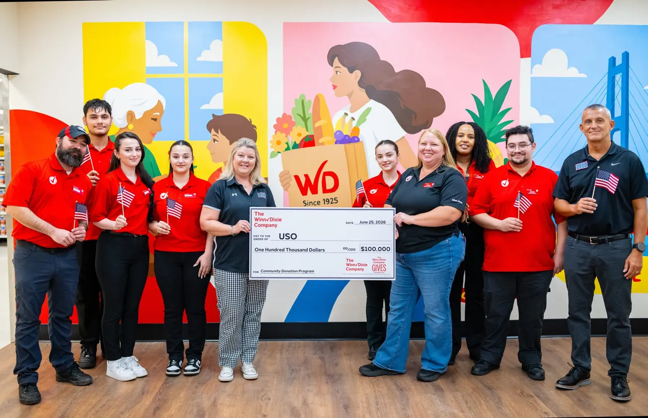 The Winn-Dixie Company gives $100,000 to the USO ahead of Independence Day