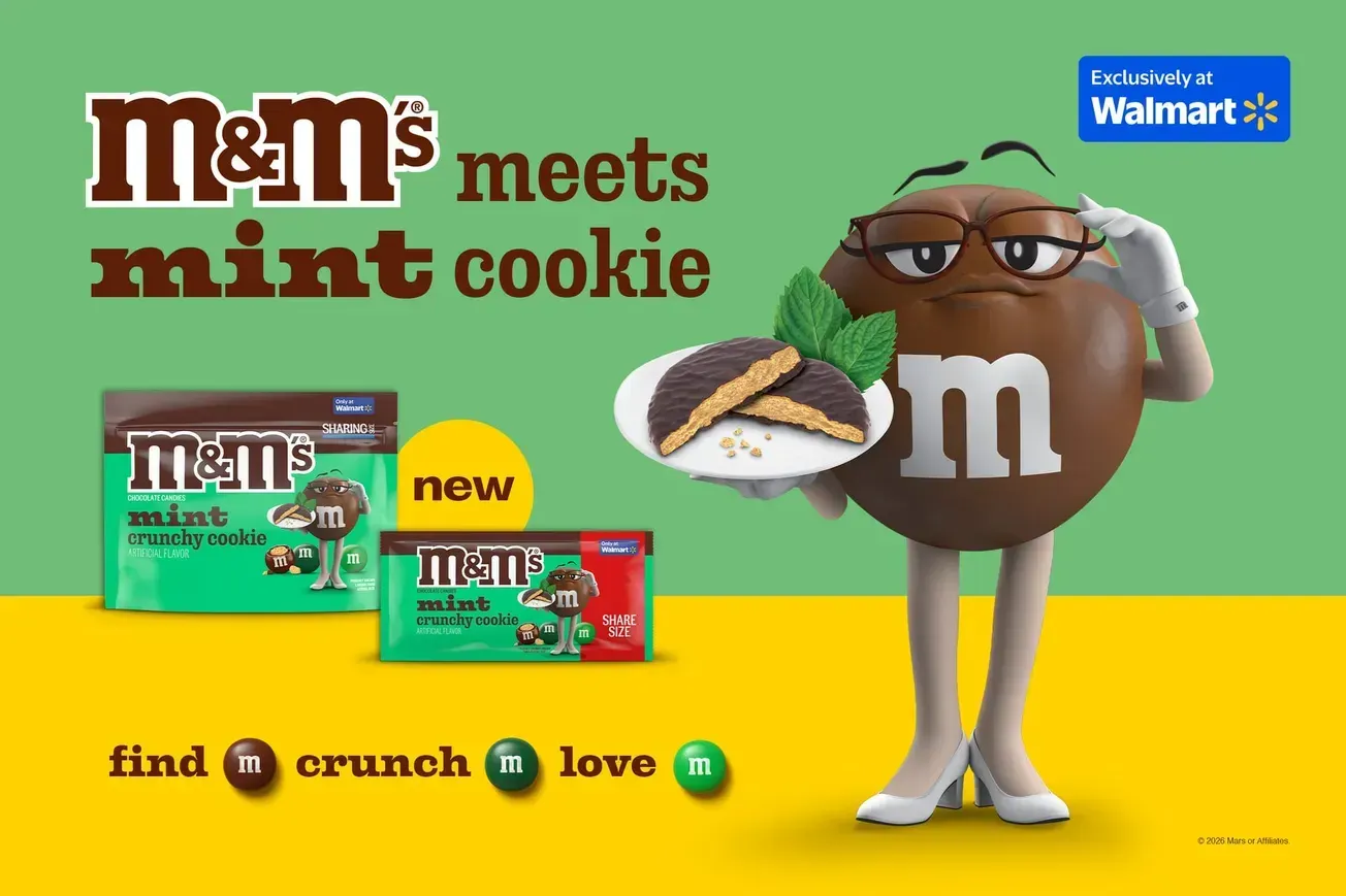 M&M’S expands cookie portfolio with new Walmart-exclusive: Mint Crunchy Cookie