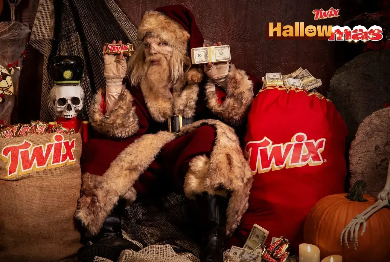 Zombie Claus returns to celebrate the Twoness of TWIX Hallowmas