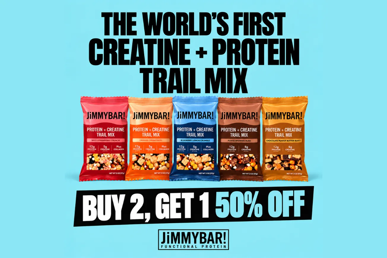 JiMMYBAR! brings creatine to the trail mix category