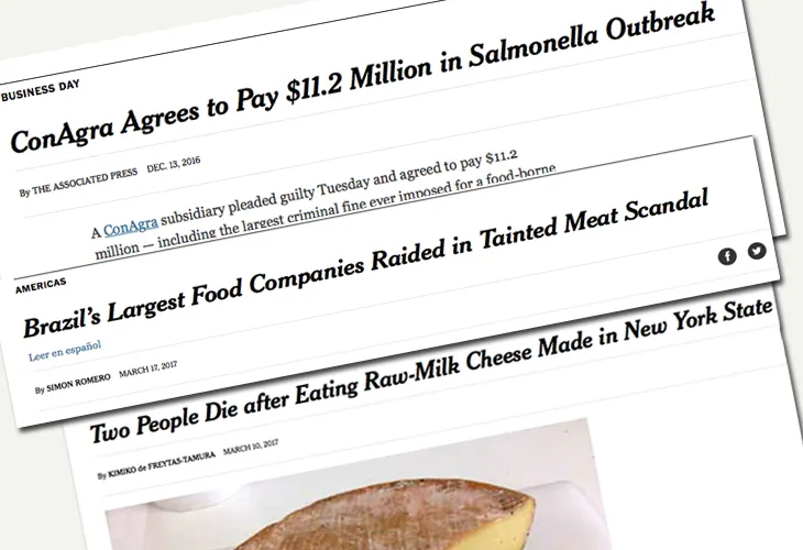 Food safety headlines