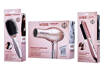 Kiss debuts its Gold Series hair tools