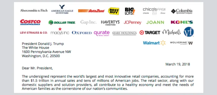 U.S. retailers urge Trump not to impose tariffs