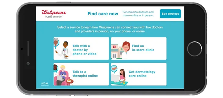 Walgreens rolls out Find Care Now app
