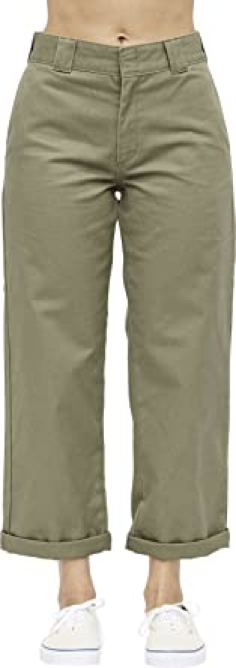Khaki Wide Leg Womens Pants