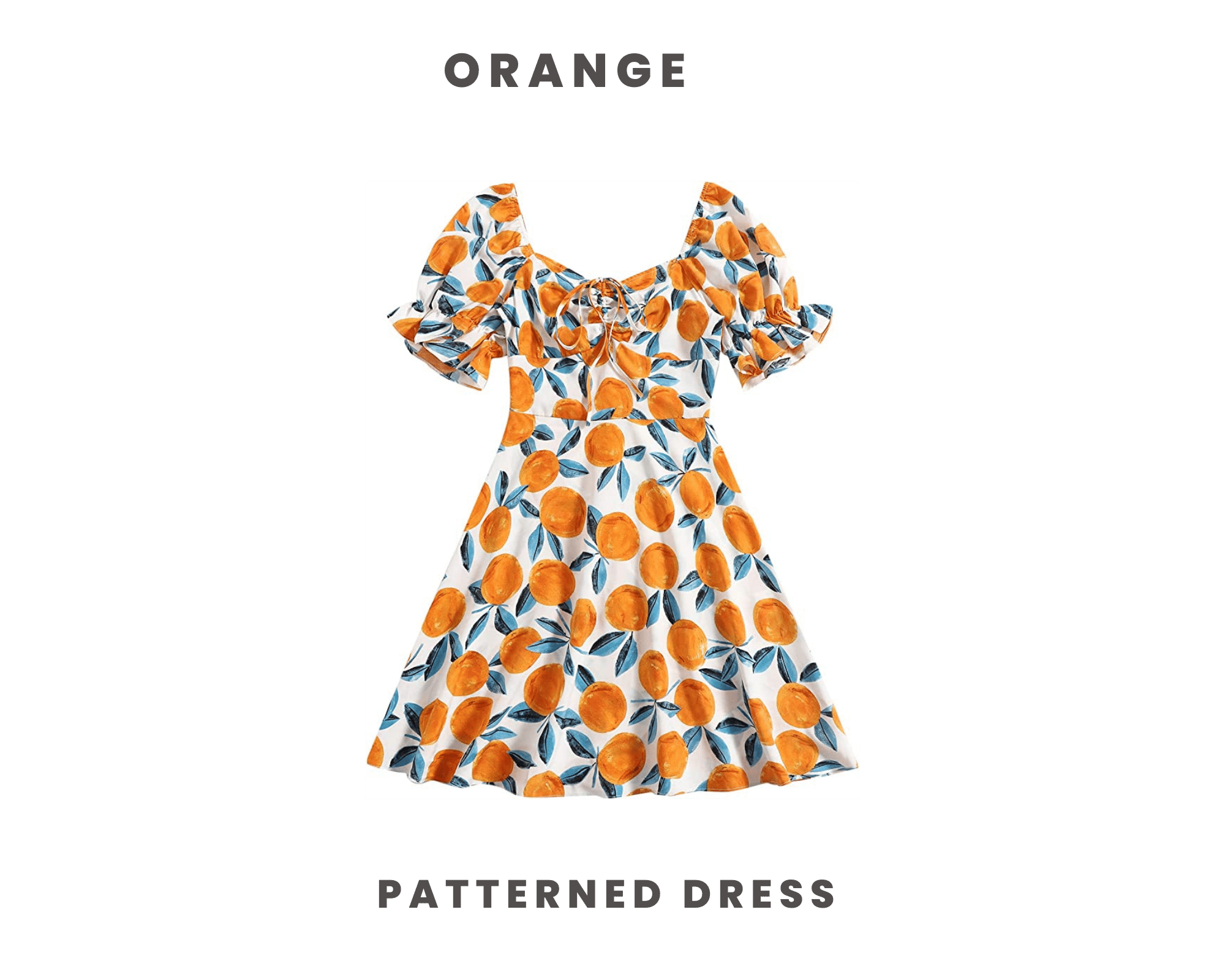 Orange Patterned Dress 
