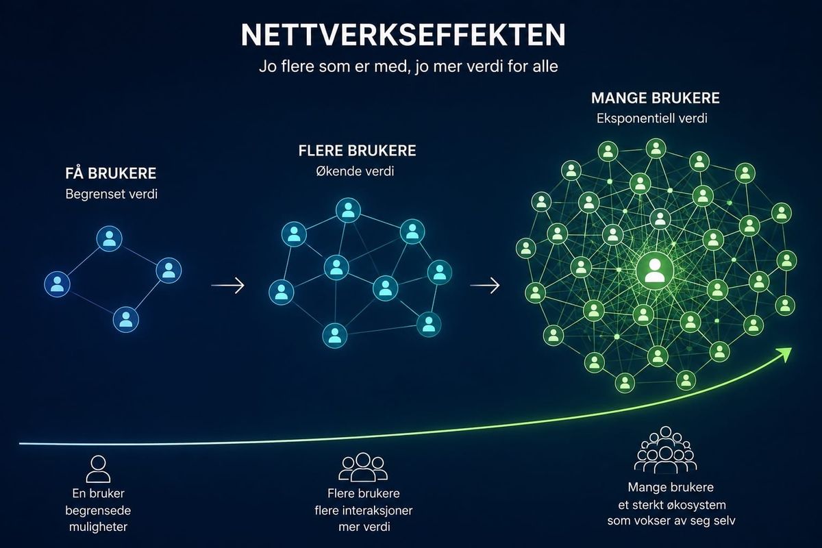 Nettverkseffekter i B2B SaaS: den vanskeligste vollgraven å bygge – og den mest verdifulle