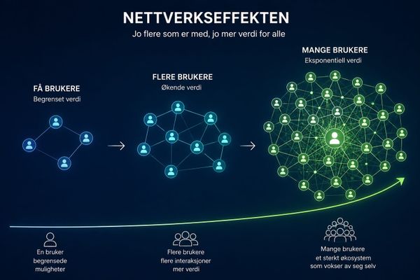 Nettverkseffekter i B2B SaaS: den vanskeligste vollgraven å bygge – og den mest verdifulle