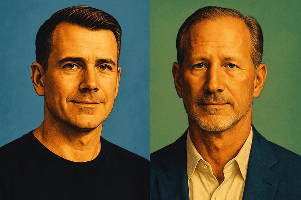 Anton Pavlovsky, CEO of Headway Inc (left), and Per Roman, Founder and Managing Partner at Bullhound Capital (right).