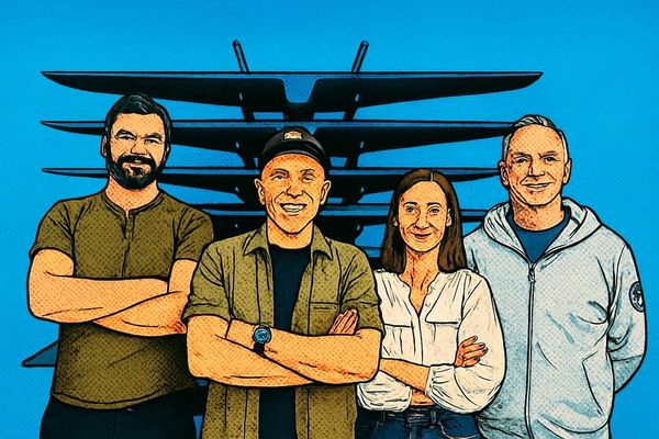 Darkstar GPs Kaspar Gering, Philip Jungen, and Ragnar Sass with Farsight Vision CEO Viktoriia Yaremchuk