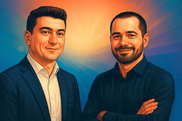 Co-founders of Gamow Tech Kostiantyn Hnennyi (left) and Max Slyzkouh (right)