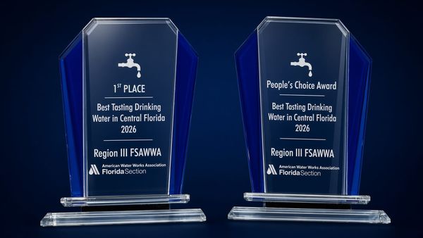 Winter Springs Drinking Water Wins Best Taste in Central Florida