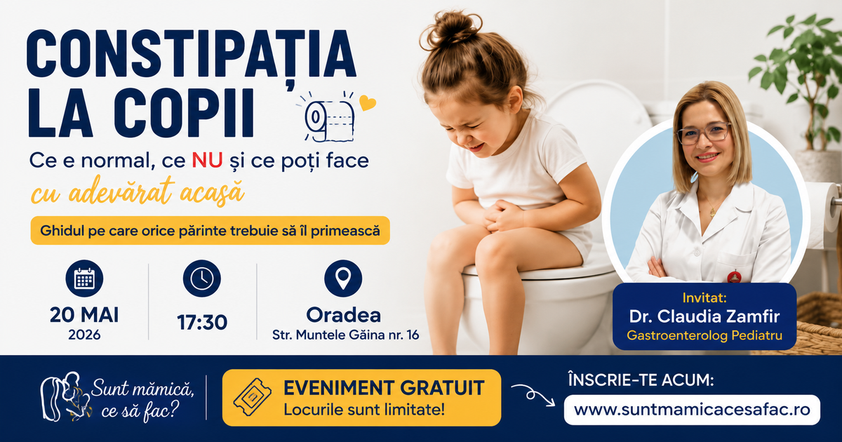 🚽 Constipația la copii — ce e normal, ce NU și ce poți face cu adevărat acasă