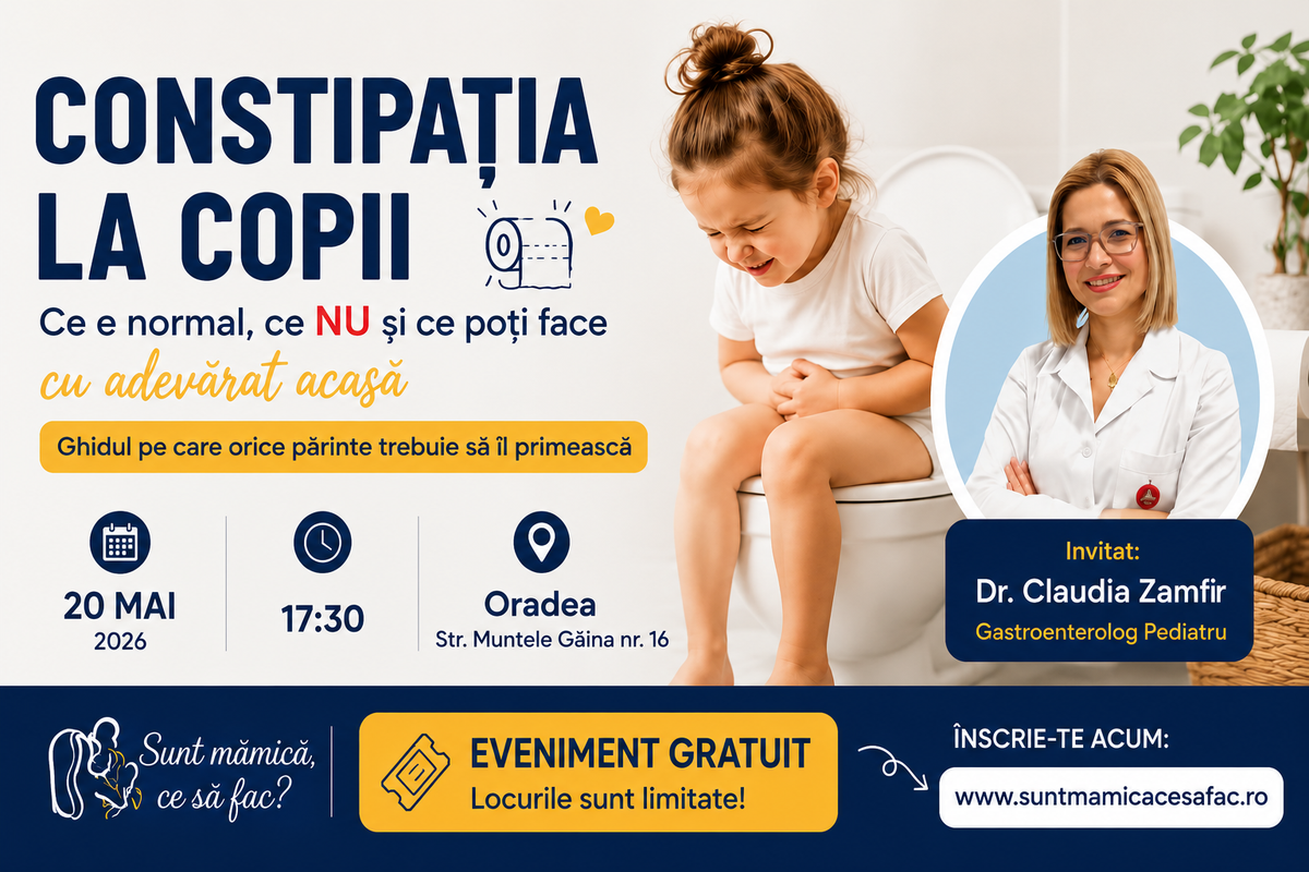 🚽 Constipația la copii — ce e normal, ce NU și ce poți face cu adevărat acasă