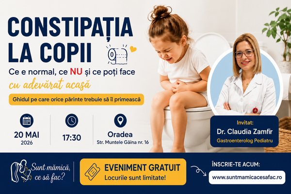 🚽 Constipația la copii — ce e normal, ce NU și ce poți face cu adevărat acasă
