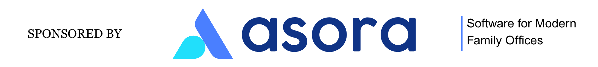 The logo for asora, investment performance reporting software for family offices