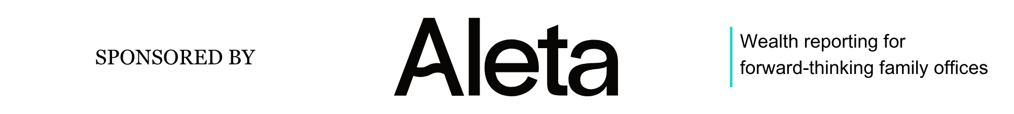 The logo for Aleta, performance reporting software for family offices