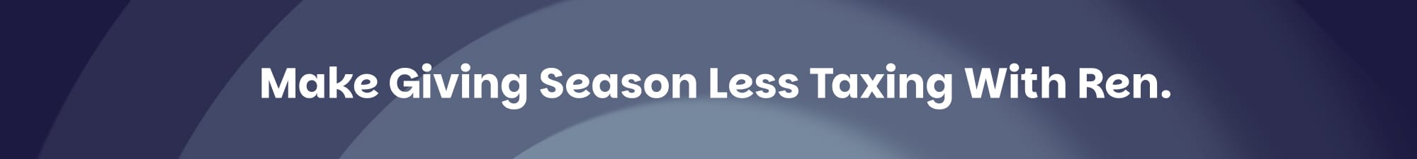 A banner ad for Ren, a donor-advised fund company.