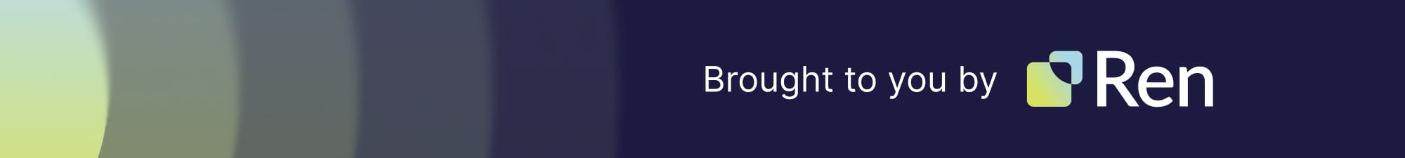 A banner advertisement for Ren, a donor-advised fund company.