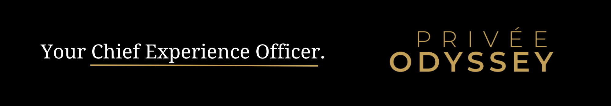 A banner ad for Privée Odyssey, a brokerage for unique experiences, services and goods, that has single-family offices as clients.