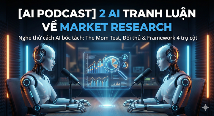 [AI Podcast] Nghe thử 2 AI tranh luận về Nghiên cứu thị trường (Market Research)