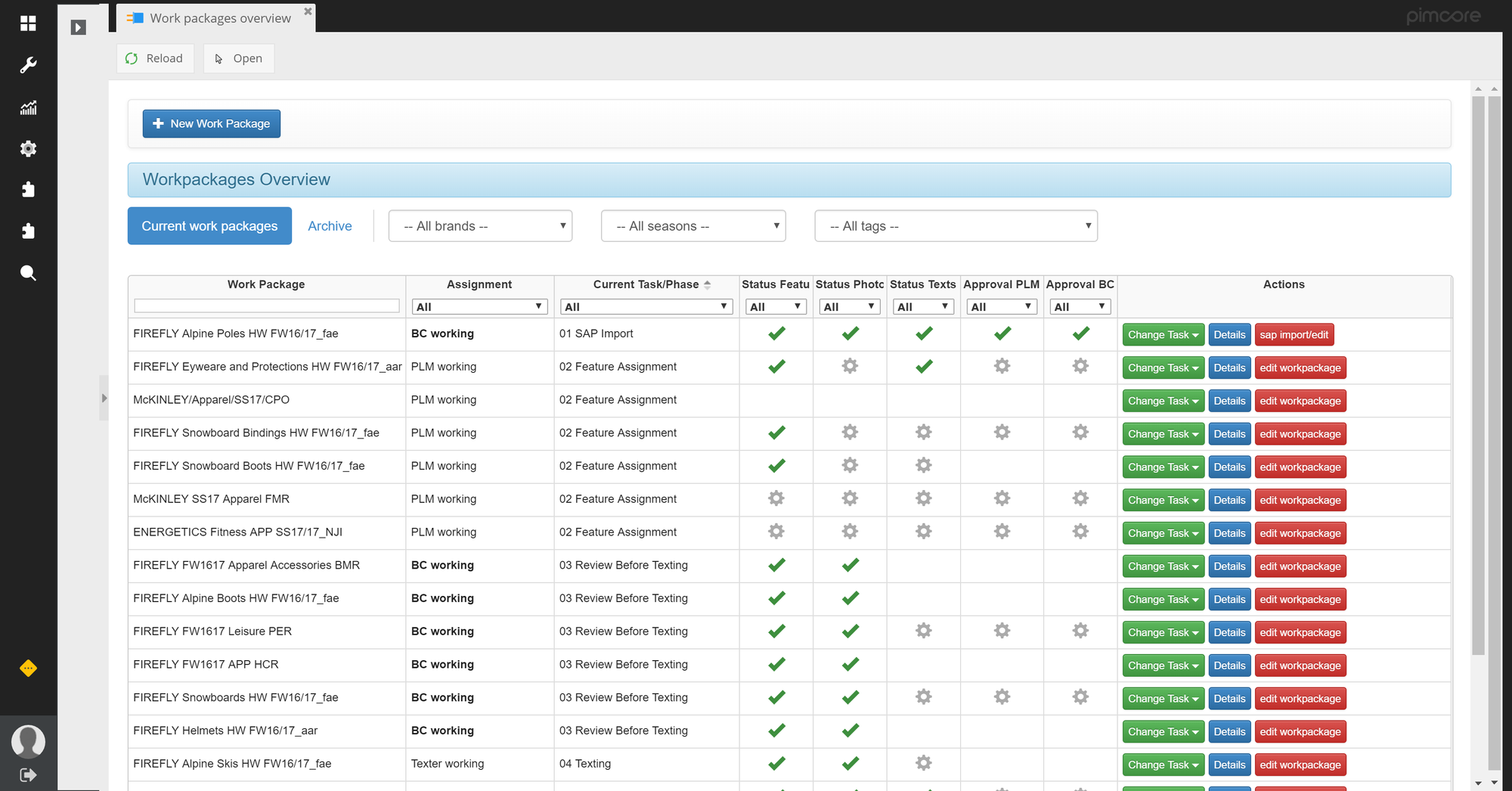 Pimcore Backend Workflow-Management