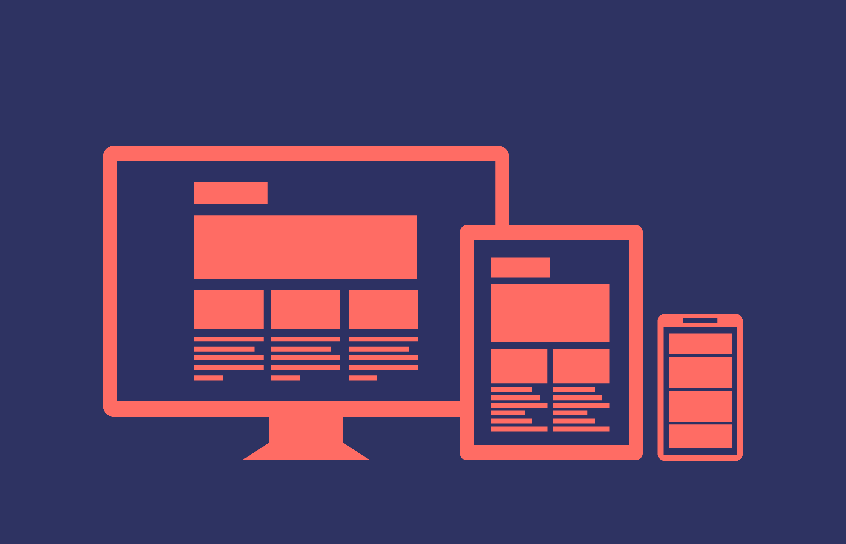 Diese Grafik veranschaulicht, wie sich ein responsives Webdesign nahtlos an verschiedene Geräte wie Smartphones, Tablets und Desktops anpasst.