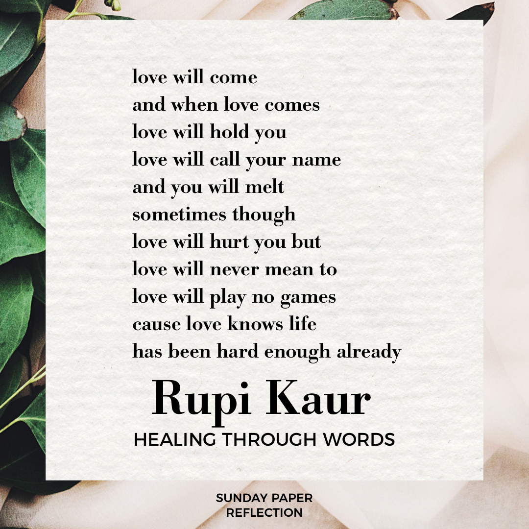 Healing Through Words by Rupi Kaur