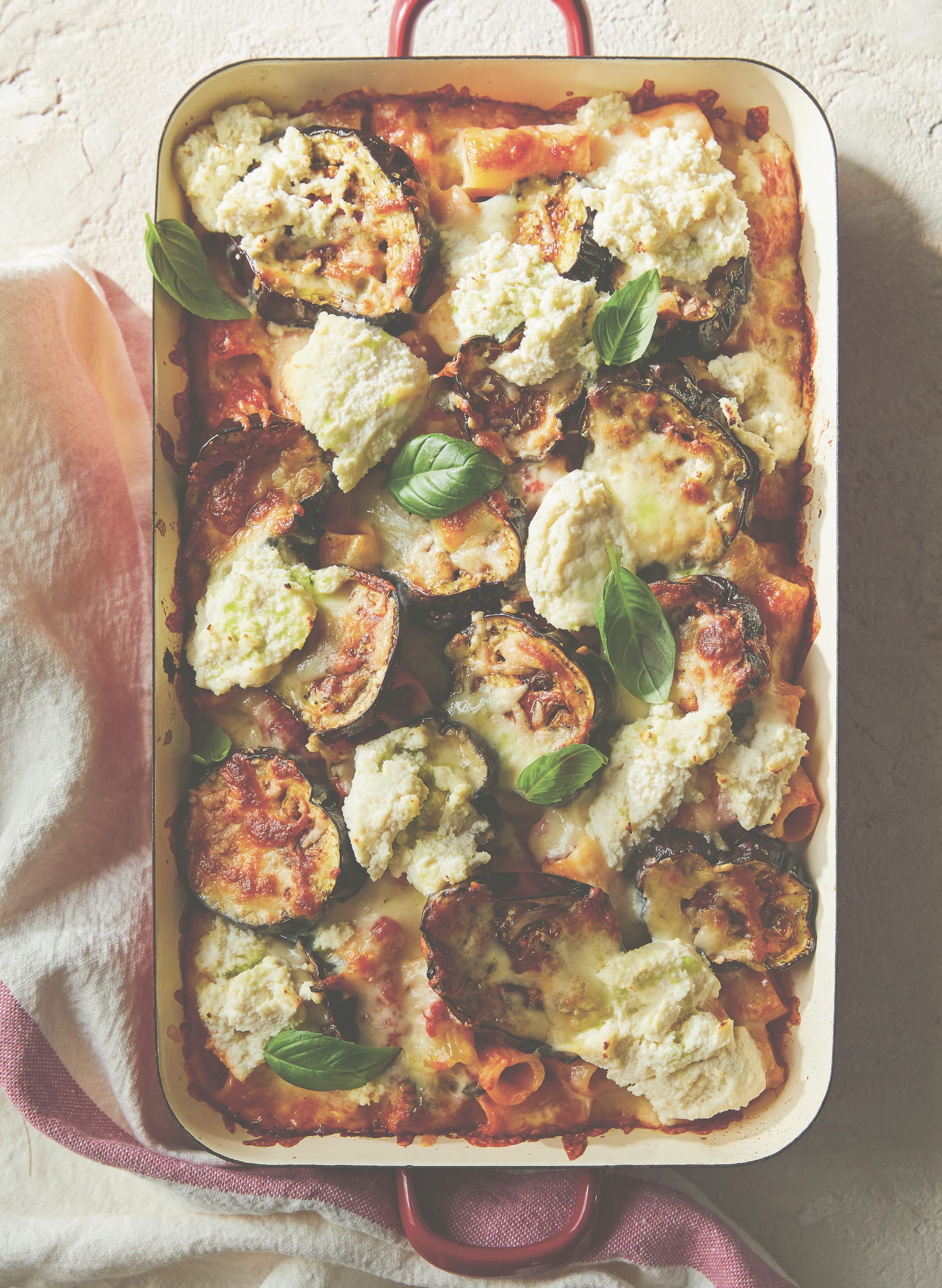 Baked Pasta with Crispy Eggplant & Ricotta. Photo by Armelle Habib