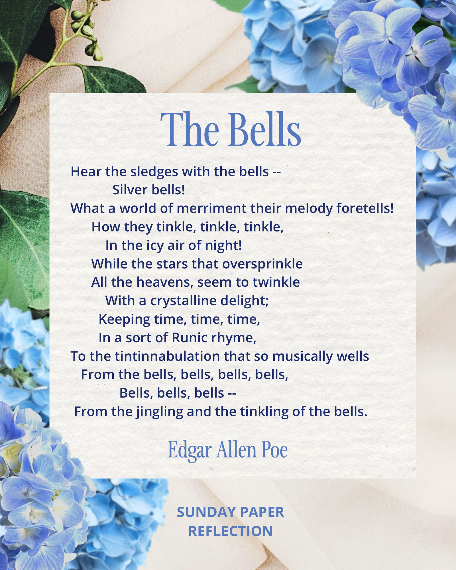 The Bells by Edgar Allen Poe