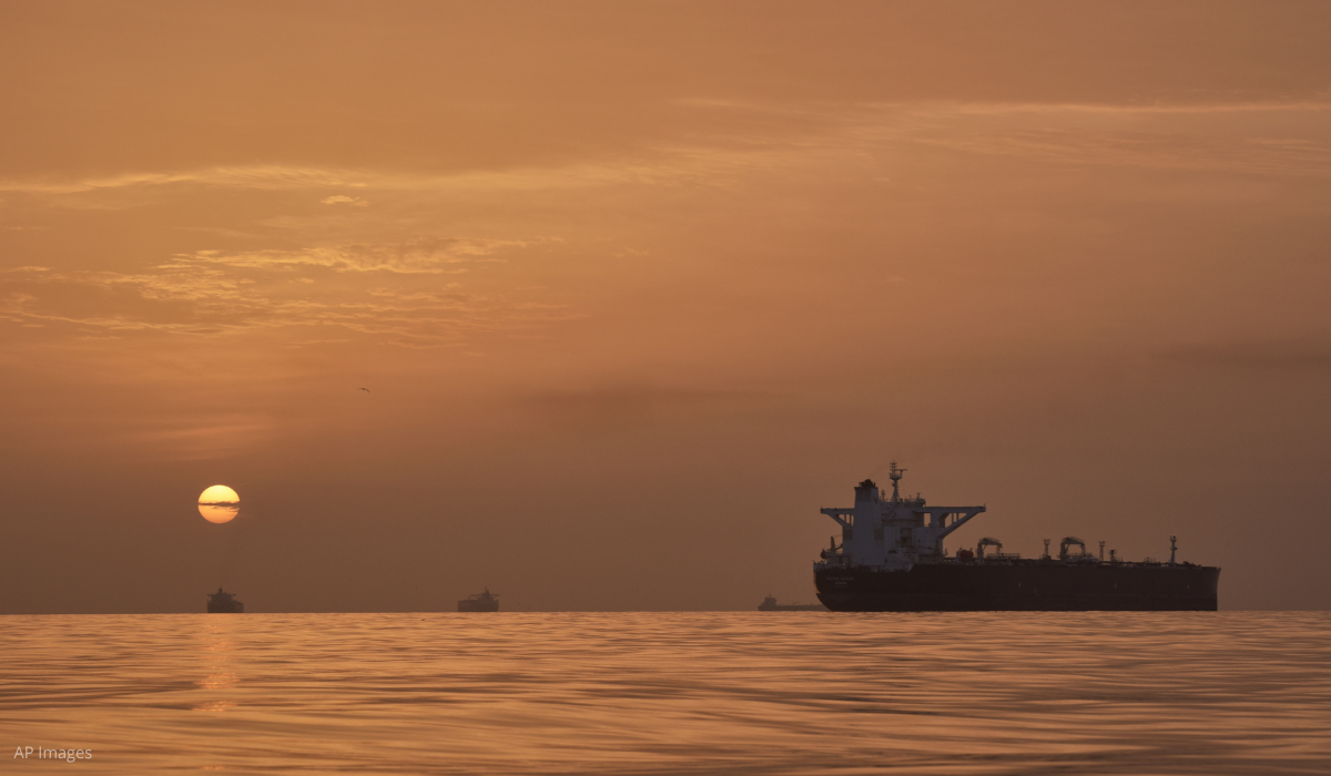 Ships on the Strait of Hormuz