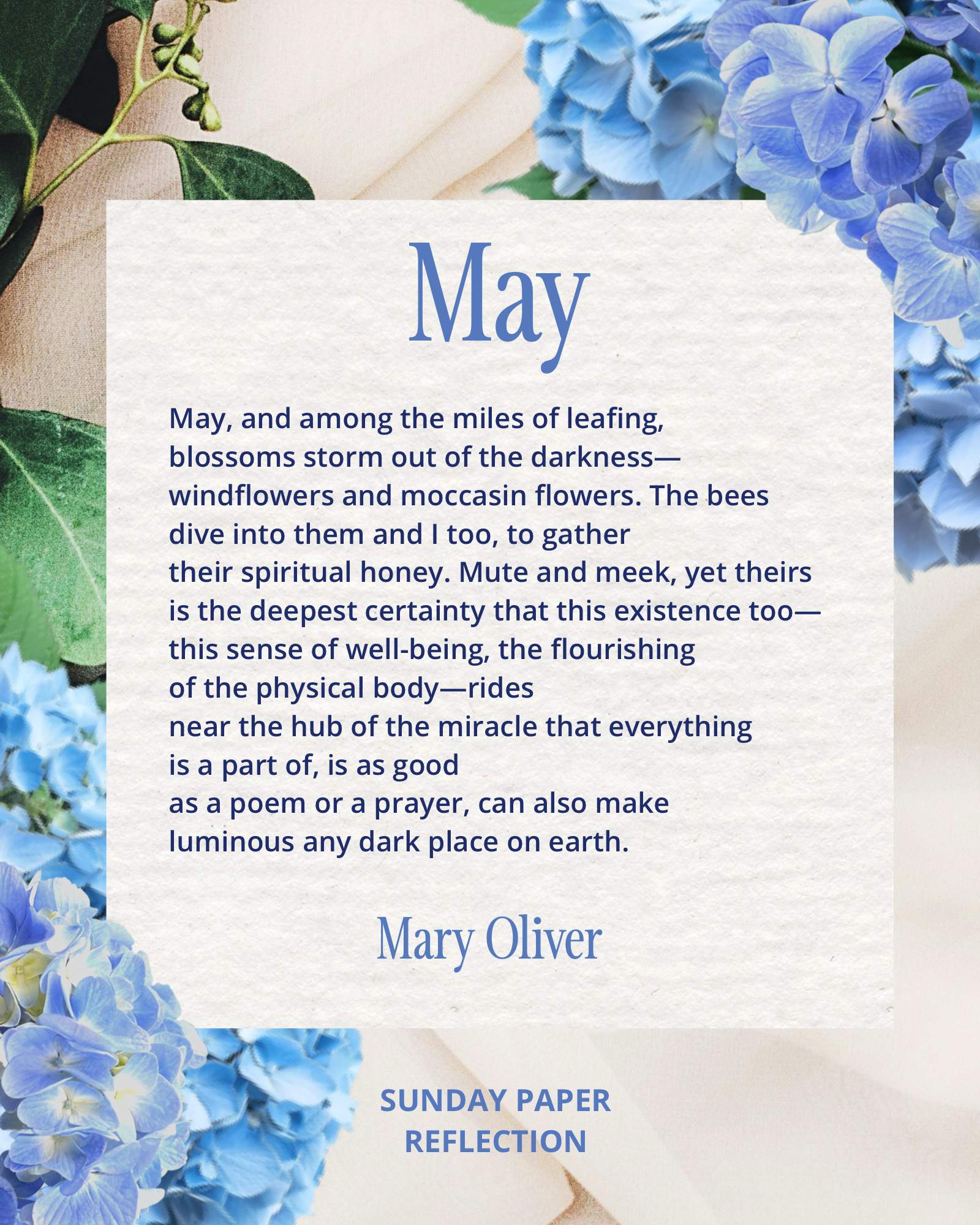 May by Mary Oliver