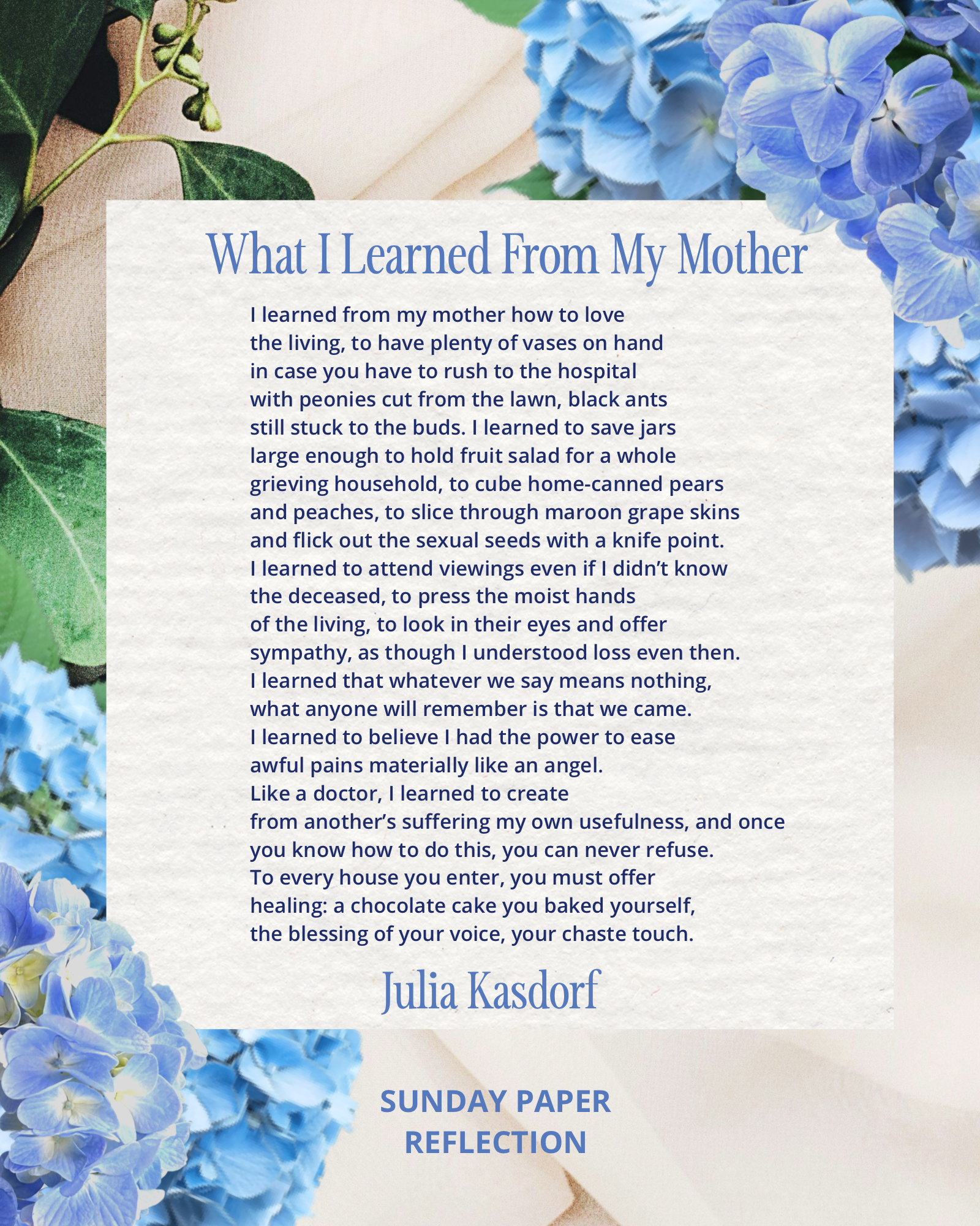 What I Learned From My Mother