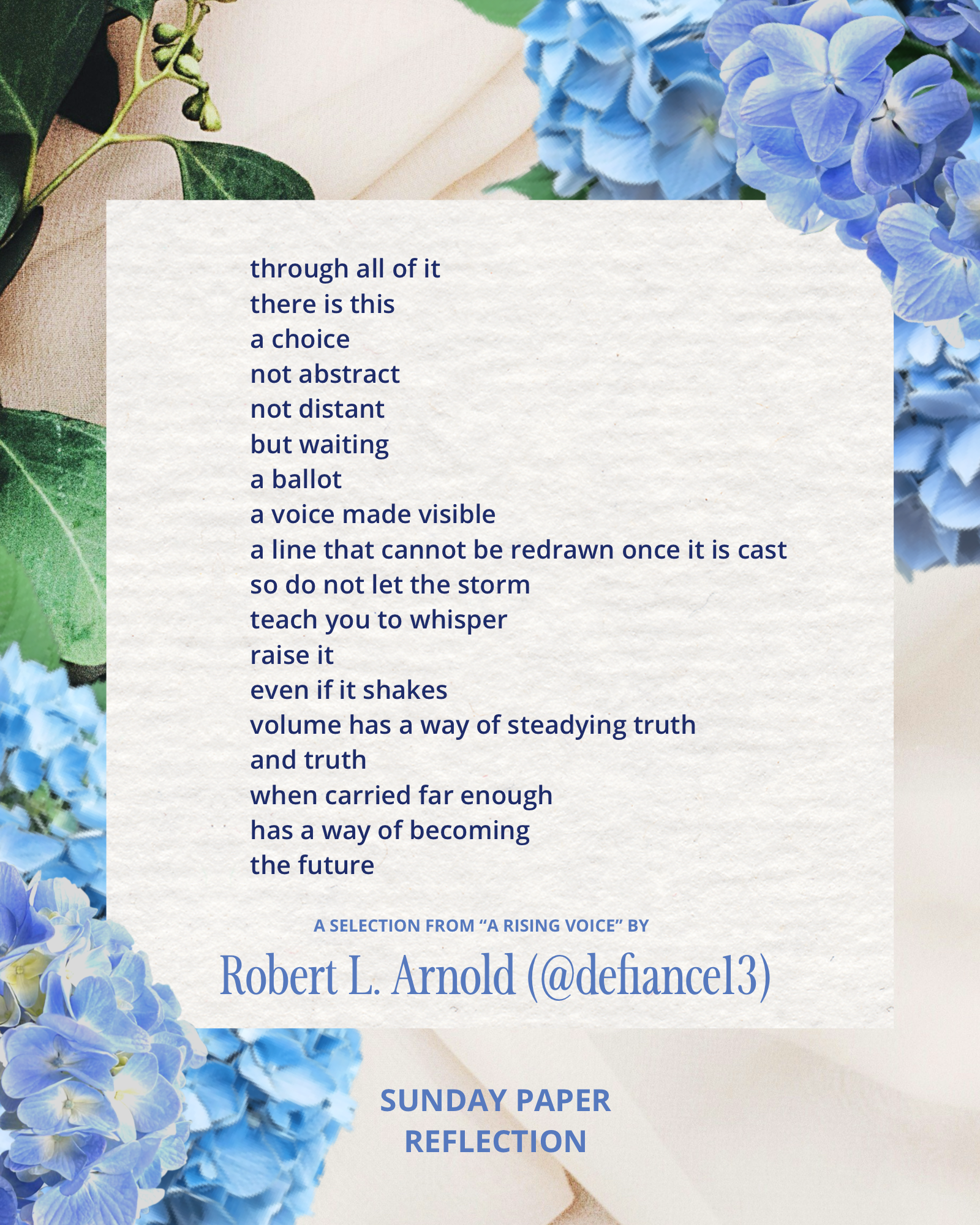 "A Rising Voice" by Robert L. Arnold