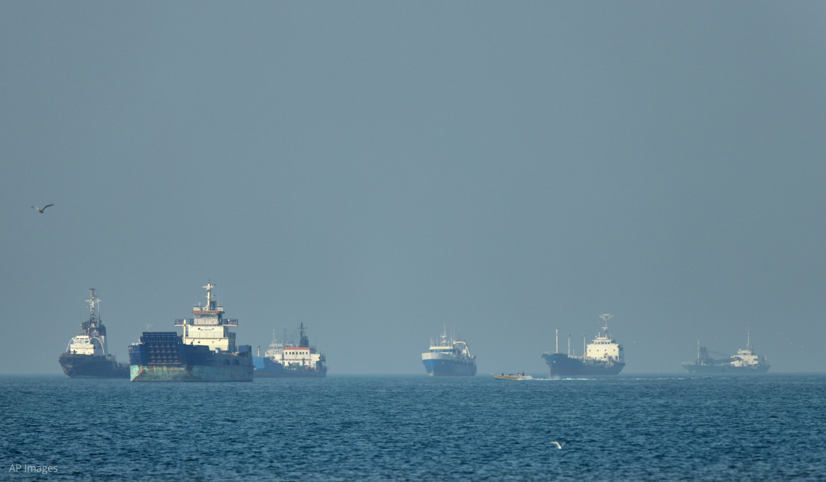 Ships in the Strait of Hormuz