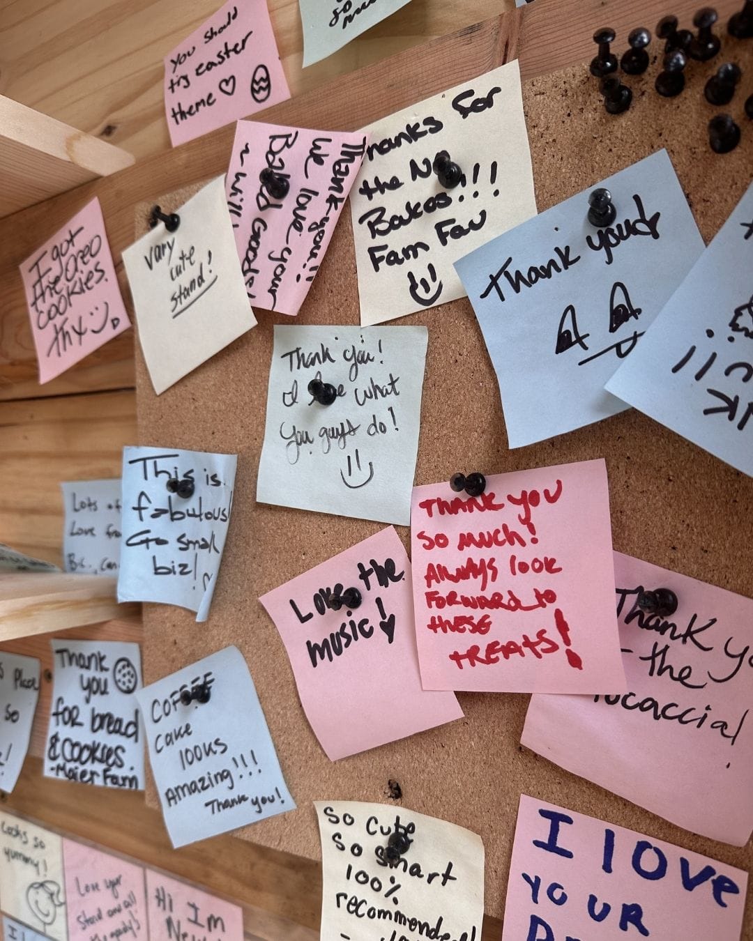 Notes in farmstand