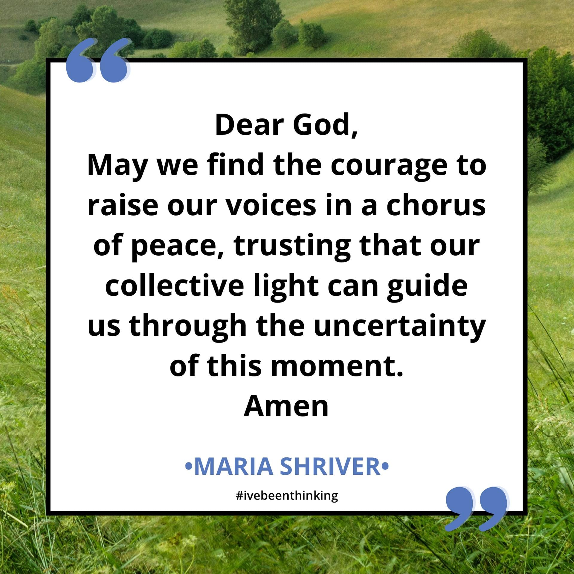 Through Peace, Trust, and Light