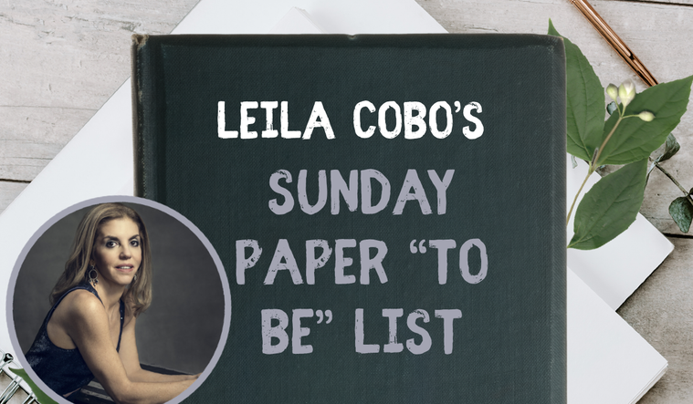 My Sunday 'To Be' List