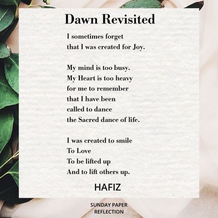 Dawn Revisited by Hafez