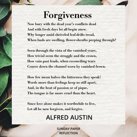 Forgiveness by Alfred Austin