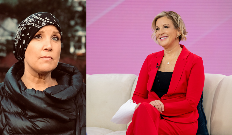 Kristen Dahlgren during cancer treatment, Kristen Dahlgren now.