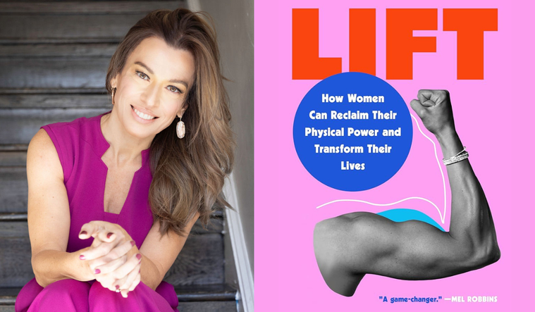 Anne Marie Chaker and her book cover LIFT