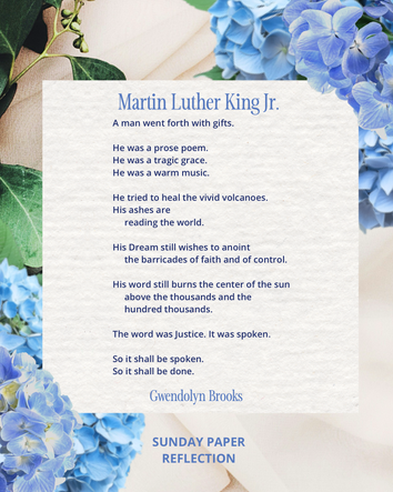 Martin Luther King Jr. by Gwendolyn Brooks.